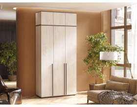Норд Шкаф 3-створчатый 1200 Дуб Крафт Белый, Дуб Крафт Белый