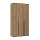 Норд Шкаф 3-створчатый 1200 Дуб Крафт Кромка Венге, Дуб Крафт