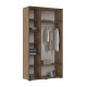 Норд Шкаф 3-створчатый 1200 Дуб Крафт Кромка Венге, Дуб Крафт