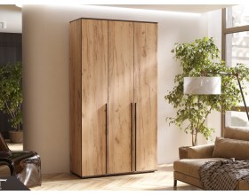 Норд Шкаф 3-створчатый 1200 Дуб Крафт Кромка Венге, Дуб Крафт