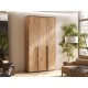 Норд Шкаф 3-створчатый 1200 Дуб Крафт Кромка Венге, Дуб Крафт