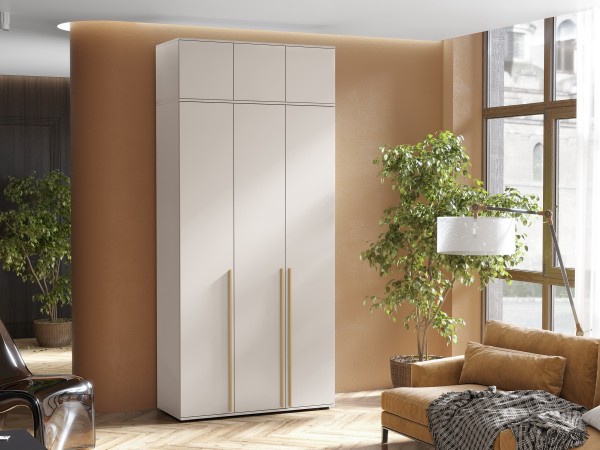 Норд Шкаф 3-створчатый 1200 золото Кашемир
