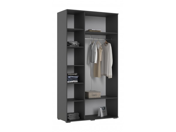 Норд Шкаф 3-створчатый 1200 Изумрудный Кромка Графит, Графит