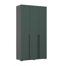 Норд Шкаф 3-створчатый 1200 Изумрудный Кромка Графит, Графит