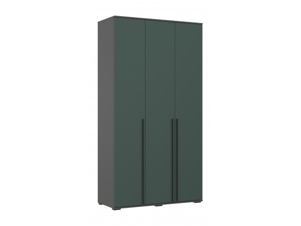 Норд Шкаф 3-створчатый 1200 Изумрудный Кромка Графит, Графит