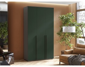 Норд Шкаф 3-створчатый 1200 Изумрудный Кромка Графит, Графит