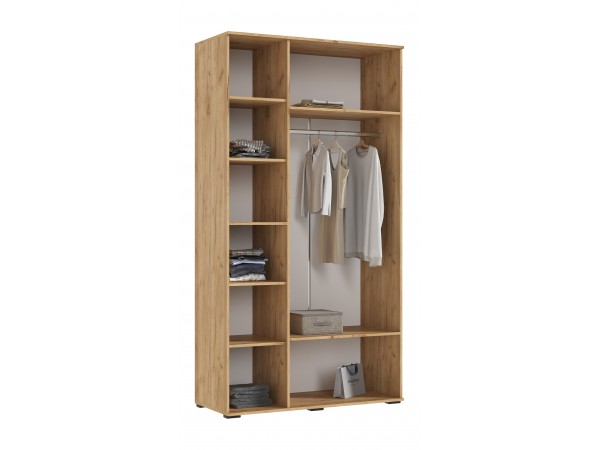 Норд Шкаф 3-створчатый 1200 Изумрудный Кромка Изумруд, Дуб Крафт