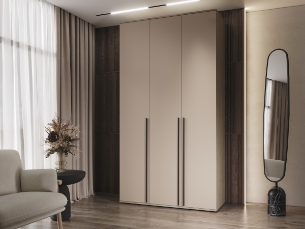 Норд Шкаф 3-створчатый 1200 Кашемир, Дуб Крафт Серый