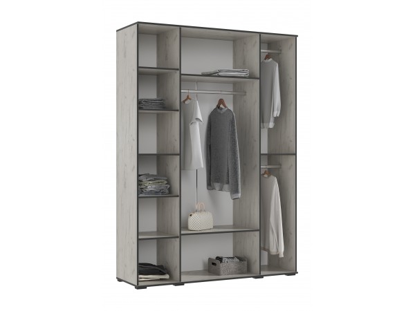 Норд Шкаф 4-створчатый 1600 Дуб Крафт Белый, Дуб Крафт Белый