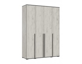 Норд Шкаф 4-створчатый 1600 Дуб Крафт Белый, Дуб Крафт Белый