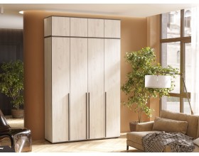 Норд Шкаф 4-створчатый 1600 Дуб Крафт Белый, Дуб Крафт Белый