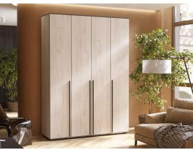 Норд Шкаф 4-створчатый 1600 Дуб Крафт Белый, Дуб Крафт Белый