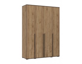 Норд Шкаф 4-створчатый 1600 Дуб Крафт, Дуб Крафт Кромка Венге