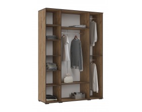 Норд Шкаф 4-створчатый 1600 Дуб Крафт, Дуб Крафт Кромка Венге