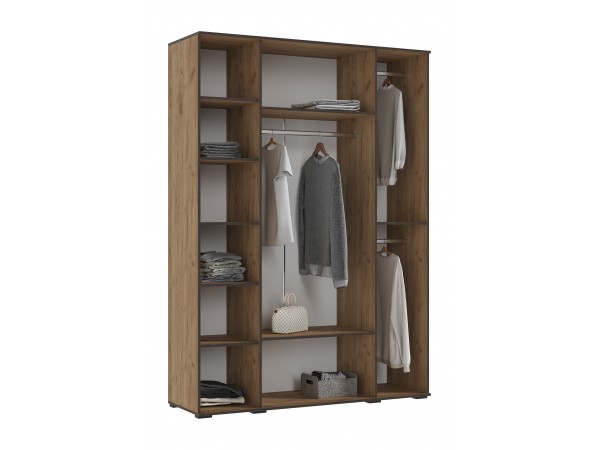 Норд Шкаф 4-створчатый 1600 Дуб Крафт, Дуб Крафт Кромка Венге