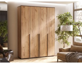 Норд Шкаф 4-створчатый 1600 Дуб Крафт, Дуб Крафт Кромка Венге