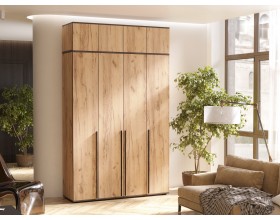 Норд Шкаф 4-створчатый 1600 Дуб Крафт, Дуб Крафт Кромка Венге