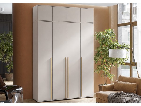 Норд Шкаф 4-створчатый 1600 золото Кашемир