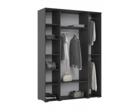 Норд Шкаф 4-створчатый 1600 Изумрудный Кромка Графит, Графит