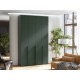 Норд Шкаф 4-створчатый 1600 Изумрудный Кромка Графит, Графит
