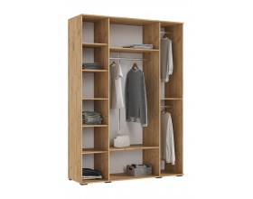 Норд Шкаф 4-створчатый 1600 Изумрудный Кромка Изумруд, Дуб Крафт