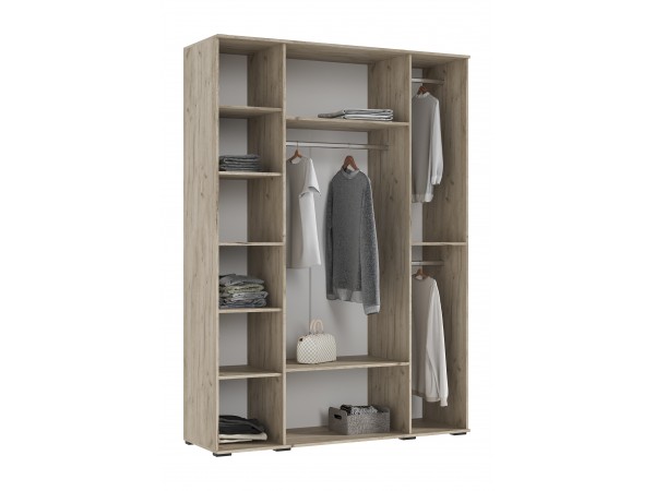 Норд Шкаф 4-створчатый 1600 Кашемир, Дуб Крафт Серый