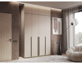 Норд Шкаф 4-створчатый 1600 Кашемир, Дуб Крафт Серый