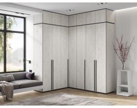 Норд Шкаф угловой Дуб Крафт Белый, Дуб Крафт Белый