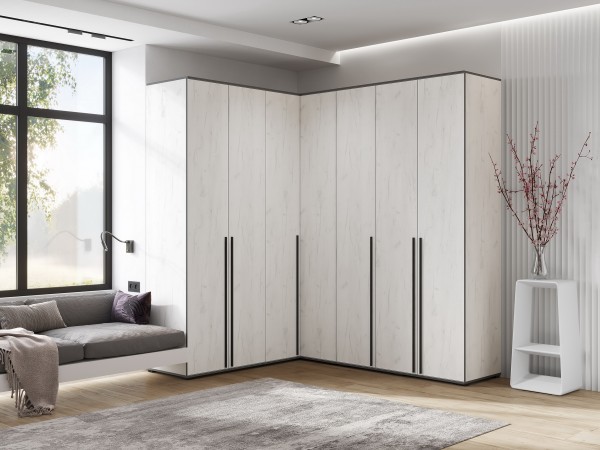 Норд Шкаф угловой Дуб Крафт Белый, Дуб Крафт Белый