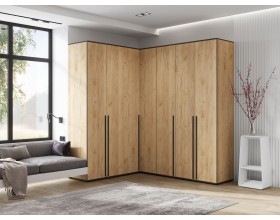 Норд Шкаф угловой Дуб Крафт, Дуб Крафт Кромка Венге