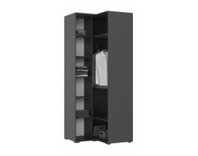 Норд Шкаф угловой Изумрудный Кромка Графит, Графит