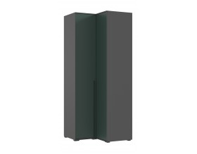 Норд Шкаф угловой Изумрудный Кромка Графит, Графит