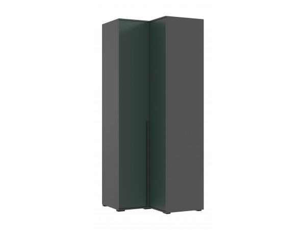 Норд Шкаф угловой Изумрудный Кромка Графит, Графит