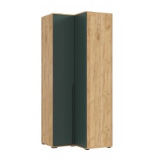 Норд Шкаф угловой Изумрудный Кромка Изумруд, Дуб Крафт