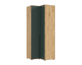 Норд Шкаф угловой Изумрудный Кромка Изумруд, Дуб Крафт