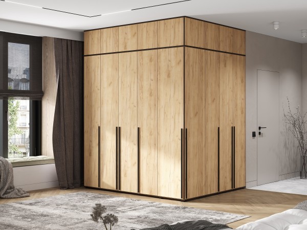 Норд Пенал угловой Дуб Крафт, Дуб Крафт Кромка Венге