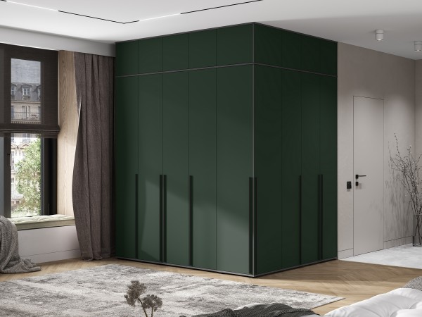 Норд Пенал угловой Изумрудный Кромка Графит, Графит