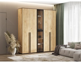 Норд Пенал-витрина 400 Дуб Крафт Кромка Венге