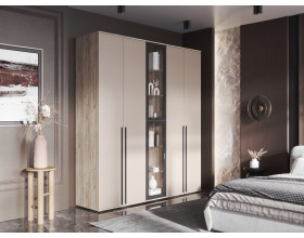 Норд Пенал-витрина 400 Дуб Крафт Серый