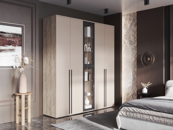 Норд Пенал-витрина 400 Дуб Крафт Серый