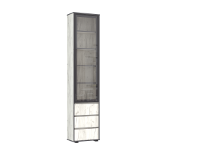 Норд Терминал-витрина с ящиками 300 Дуб Крафт Белый, Дуб Крафт Белый