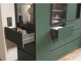 Норд Терминал-витрина с ящиками 300 Изумрудный Кромка Графит, Графит