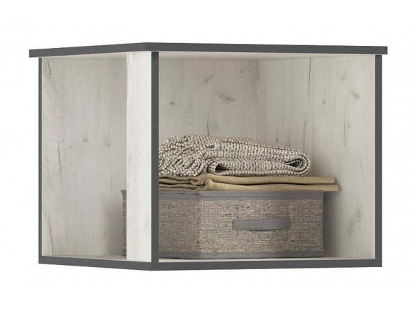 Норд Антресоль к пеналу угловому Дуб Крафт Белый, Дуб Крафт Белый