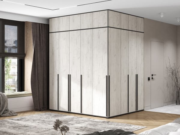 Норд Антресоль к пеналу угловому Дуб Крафт Белый, Дуб Крафт Белый