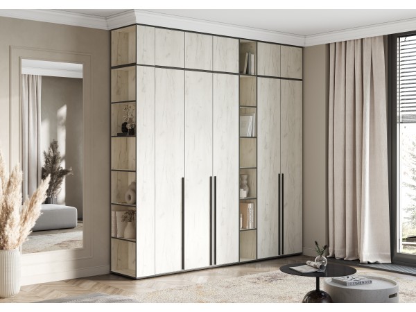 Норд Антресоль к терминалу Дуб Крафт Белый