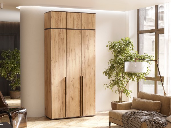 Норд Антресоль к шкафу 1200 Дуб Крафт Кромка Венге