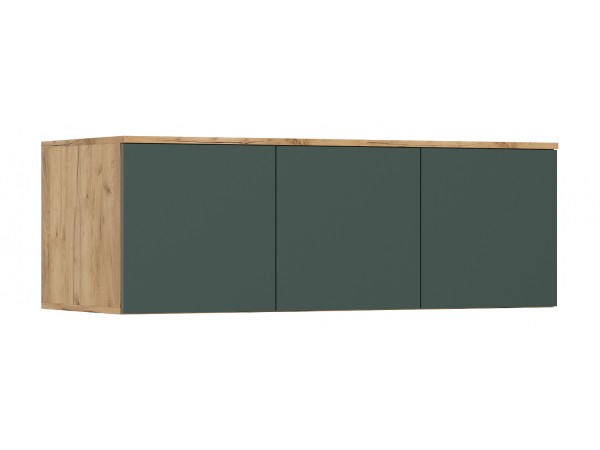 Норд Антресоль к шкафу 1200 Изумрудный Кромка Изумруд, Дуб Крафт Кромка Дуб Крафт