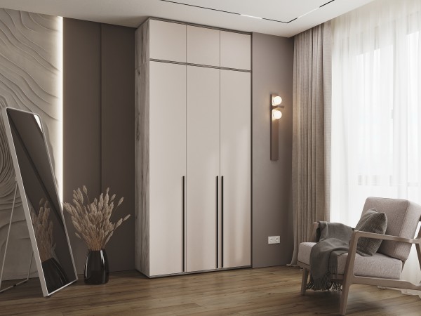 Норд Антресоль к шкафу 1200 Кашемир, Дуб Крафт Серый