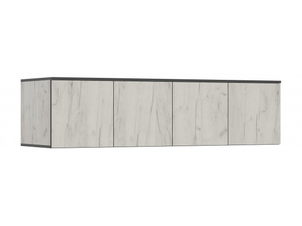 Норд Антресоль к шкафу 1600 Дуб Крафт Белый