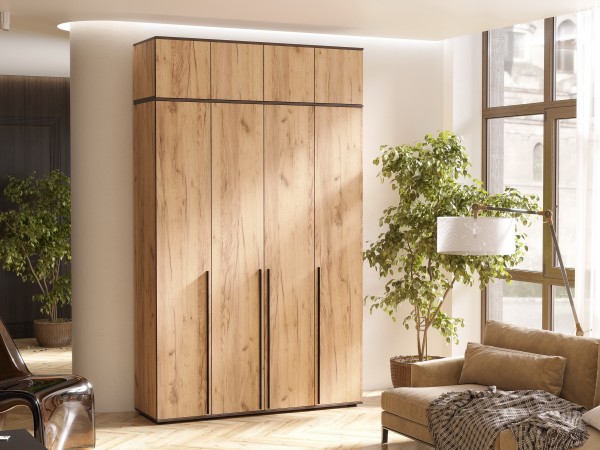 Норд Антресоль к шкафу 1600 Дуб Крафт Кромка Венге